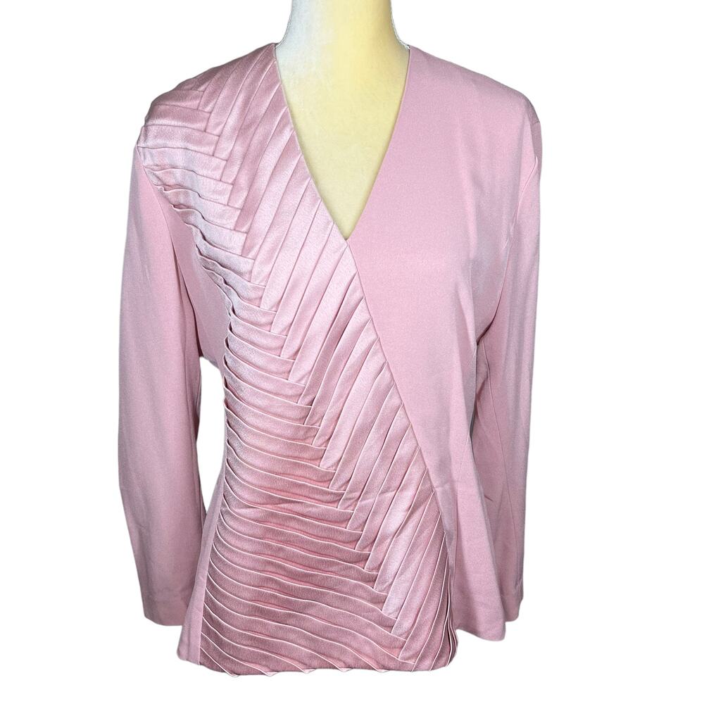 DayMor Couture Pink Rose Blouse Top Fancy EUC Size 12 Vintage